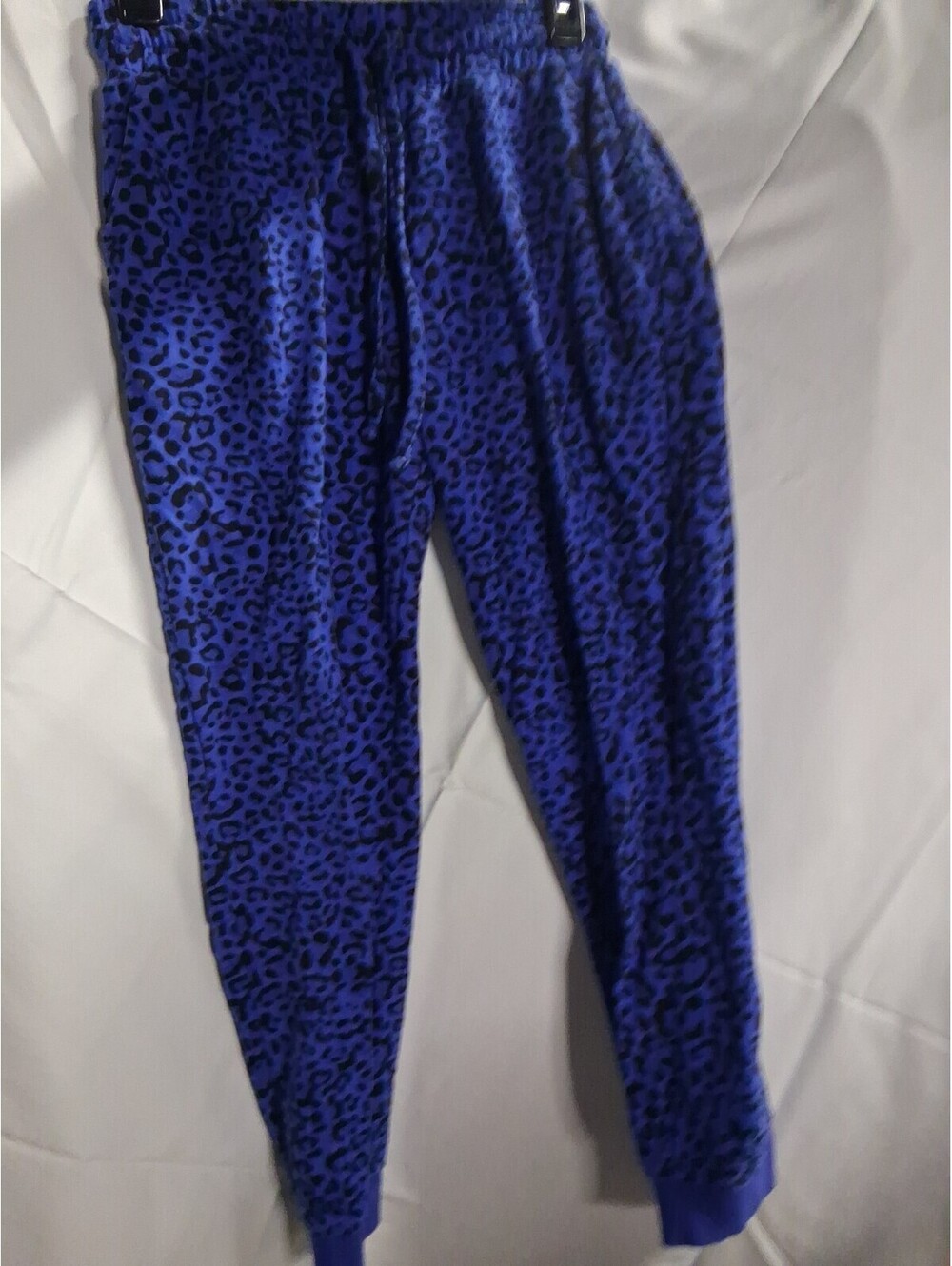 Zenana Purple Leopard Print Jogger Pants Womens Small Animal Print Lounge M2